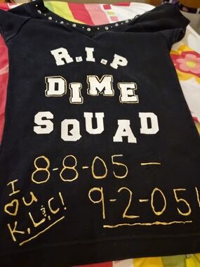 Womem Black 'Dime Squad' Graphic Tee